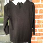 Karl Lagerfeld  Black Sweater with White Collar Top Women's Size Medium Photo 4