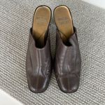 Mootsies Tootsies Vintage Mootsie Tootsie Chocolate Brown Genuine Leather Mules Size 8.5 Photo 1
