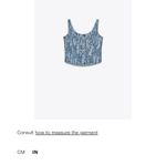 ZARA NWT  DISTRESSED DENIM TOP MEDIUM Z1975 Photo 8