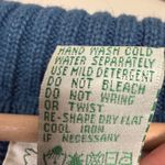 The Quaker Factory Blue Heart Flag USA Sweater Size M Ramie Cotton‎ American Size M Photo 3