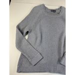 Vince  Women's Gray Cotton‎ Ribbed Knit Raglan Long Sleeve Sweater Large Photo 1