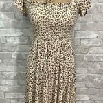 Gap  Smocked Mini Dress in Brown cheetah print Photo 0