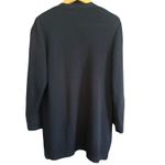 St. John | Santana Knit Navy Blue Long Cardigan with Gold & Enamel Buttons Sz M Photo 1