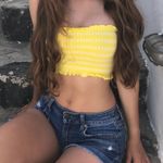 Urban Outfitters Yellow Cropped Tank Photo 0