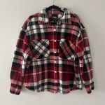 ZARA Women's Plaid Fleece Jacket Winter Date Night Holiday Oversized Photo 0