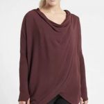 Athleta Purana Wrap Burgundy Sweatshirt Photo 0