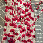 Charter Club  Sleeveless Floral Blouse‎ w/ Tie White Pink Size 6 Photo 0