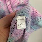 Venus Pastel 100% Cotton Tie-Dye Open Knit Sweater Size L Oversized Photo 5