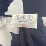 Sienna Sky Sz Medium Light Weight Open Front Blazer Jacket Navy and White Floral Photo 7