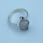 Pink Morganite Rough Madagascar Sterling Silver Ring Size 8.5 Photo 4