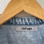 Refuge  Light Wash Distressed Denim Jacket with Holes Photo 1