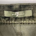 7 For All Mankind  Green Exposed Button Fly Velvet Velour High Rise Pants Size 30 Photo 13