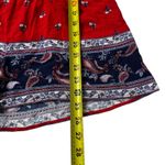 Blue Rain  Red/Blue Paisley Romper Women's Size Small NWT | 15-20 Photo 5