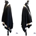 Banana Republic  Draped Cardigan Sweater Black size Small Italian Wool Cashmere Photo 2