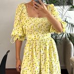 For Love & Lemons Chrysanthemum Mini Yellow Dress Size XS Photo 0