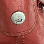 Fossil Vintage Hanover Red Leather Hobo Handbag Photo 6