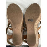 Womans Boc Brown Leather Strappy Open Toe Sling Back Wedge Sandal Size 7 Photo 7