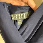 NWT White by Vera Wang Ruffled Surplice Bodice Maxi Dress Midnight Blue Navy 14 Photo 5