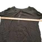 Preswick & Moore  Rayon Size Large L Dark Green Flowy Button Blouse Whimsy Goth Photo 2