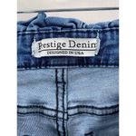 Prestige Denim Paper Bag Waist Skinny Jeans Medium Wash Size Small Blue Photo 3