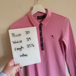 Chervò Italy Ribbed Pink Long Sleeve Golf Polo – Size 42 (EU 38) Size M Photo 1