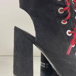 Forever 21 Black Lace Up Open Toe Ankle Booties Photo 3