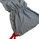 Mud Pie  Halter Top Backless Orange and Dark Blue Wave Pattern Swim Coverup Photo 2