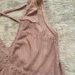 Pink/Lavender Ribbed Tank Top with V Photo 4