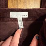 Loft Deep Burgundy Corduroy Straight Leg Photo 2