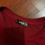 SheIn Mesh Short Sleeve Shirt Top Red Large Photo 2