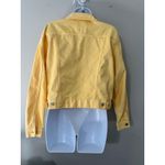 Topshop  MOTO Yellow Denim Jacket Size US 10 UK 14‎ Jean Button Up Photo 3