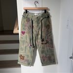 Free People NWT We The Free Electric Sands Embroidered Pants in Green Photo 2