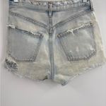 AGOLDE denim shorts women button fly cut off distressed summer cotton size 26 Photo 9