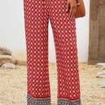 Cider wide leg pants geometric print high waist palazzo Small Photo 0