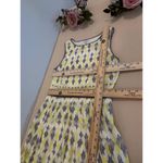 Max Studio Dress Women's Medium Yellow Gray Sleeveless Fit and Flare Lace Photo 11