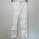 J. McLaughlin  Rainey Jeans 6 NWT $188 Split Hem White Solid Stretch Photo 1