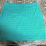 Sunsets & Sweet Tea Womens Dress Abstract Size 13 Nylon Blend Green Yellow Blue Photo 0