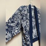 Catalina Vintage Collection Womens 1990s Blue Floral Leaf Blazer Jacket Small Photo 5