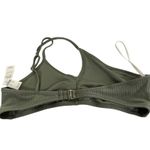 Aerie Shine Rib One Shoulder Bandeau Bikini Top Olive fun Size XL NWT Photo 7