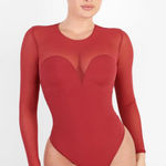 Popilush red Sleeve Tummy Control Bodysuit size small Photo 0