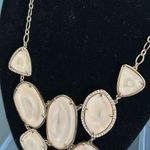 Stella & Dot  gold tone and beige statement necklace Photo 2