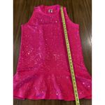Queen Of Sparkle Pink Rhinestone shift sleeveless mini Dress L Size L Photo 4