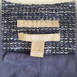 Banana Republic  Navy Blue White Tweed Cropped Lady Jacket Size 0 Photo 4