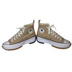 Converse  Run Star Hike High‎ Top Beige Canvas Platform Sneakers Women's 9.5 Photo 2