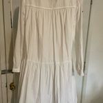 J.Crew  White Long Sleeve Dress with Floral Embroidery Photo 2