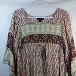 Fashion Fuse  Nuetral Boho Extra Wide Sleeves Asymmetrical Dress Size M Photo 2