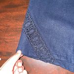 Valerie Stevens NWT  Dark Navy Size 14 Shorts with Crochet Photo 1