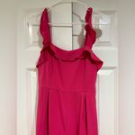 Pink Lily Pink Jumpsuit NWOT Ruffle Strap Size M Photo 1