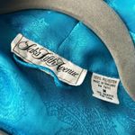 Saks 5th Avenue Saks Fifth Avenue Robe Satin Paisley 3/4 Sleeve Blue Size M Photo 2