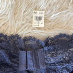 Aerie Eyelash Lace Plunge Bralette Blue Size XS Photo 4